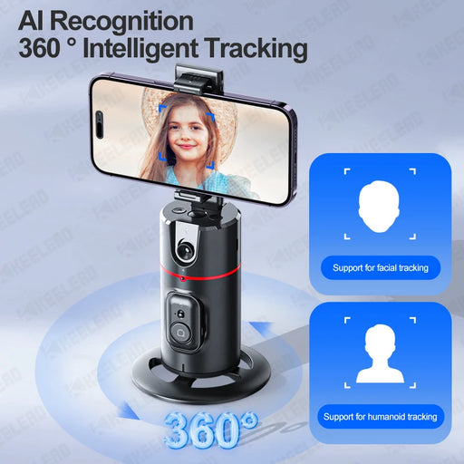 Smart Auto Face Tracking trípode 360 ​​° Rotación Motion Tracking Mount para Vlogging, Streaming Gimbal Stabilizer