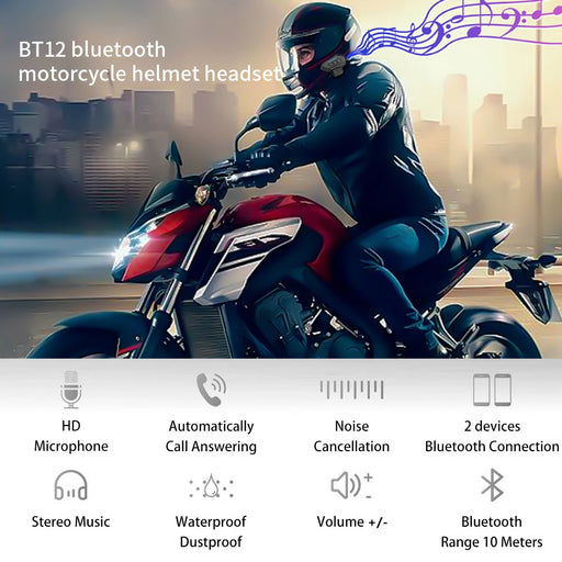 Motorcycle Helmet Bluetooth Headset Wireless Hands-Free Speaker Headphone