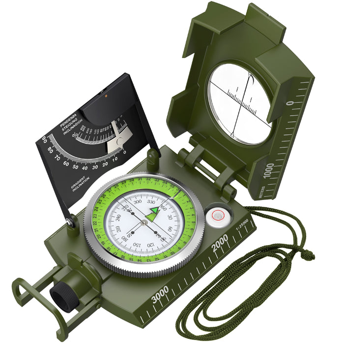 Multifunctional Military Sighting Navigation Compass with Inclinometer