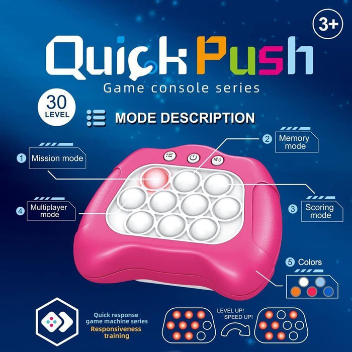 Pop Quick Push Bubble Fidget Stress Relief Toy Game Console Series Toys for Kids