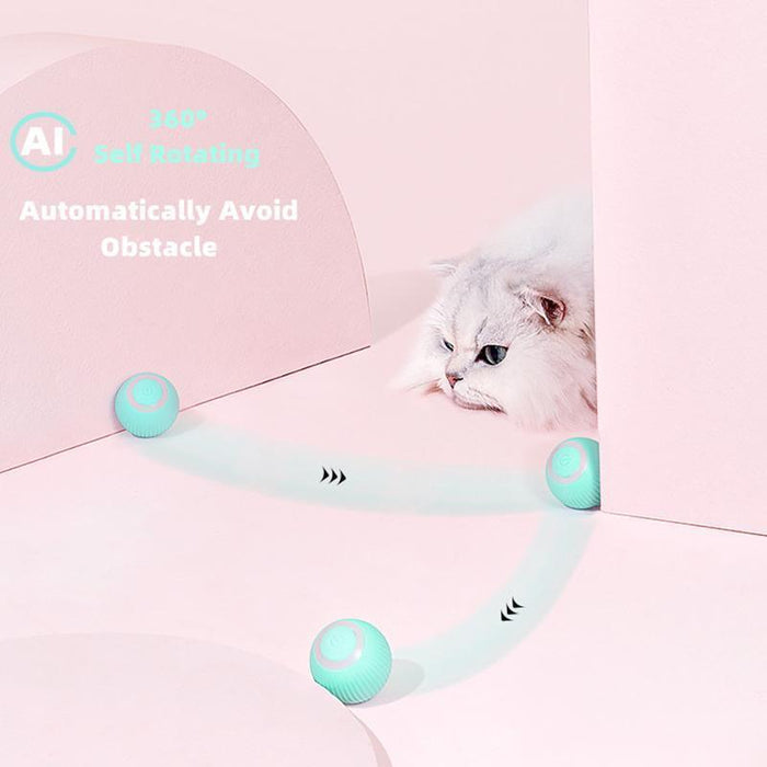 Electric Cat Ball Toys Automatic Rolling Smart Cat Toys Interactive for Cats