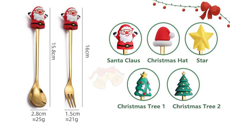 Elegant Christmas Cutlery Set Ideal for Hosting Gift Giving and Celebrating