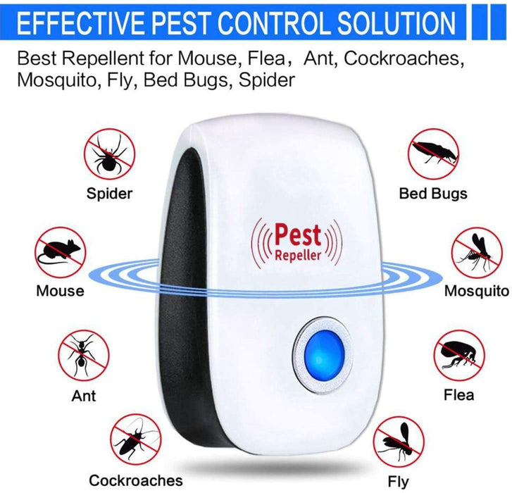 6 Packs Pest Repeller Ultrasonic Electronic Mouse Rat Mosquito Insect Rodent Control - Smart Living Box