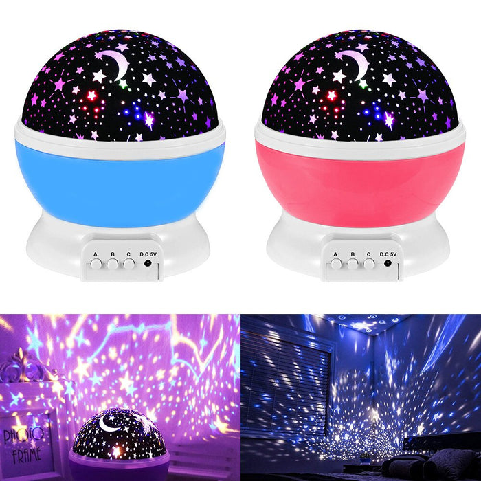 LED Night Star Sky Projector Light Lamp Rotating Starry Baby Room Kids Gift - Smart Living Box
