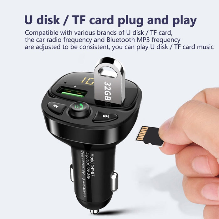 Car FM Transmitter Bluetooth 5.0 Dual USB Charger - Smart Living Box
