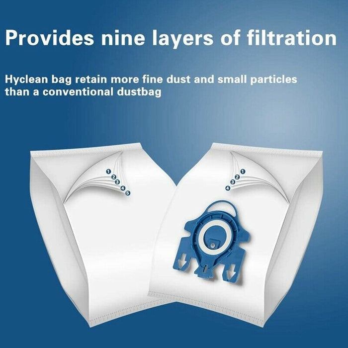 Synthetic 10 Bags 2 Filters Fit Miele GN Vacuum Cleaner Hyclean 3D Cat & dog - Smart Living Box