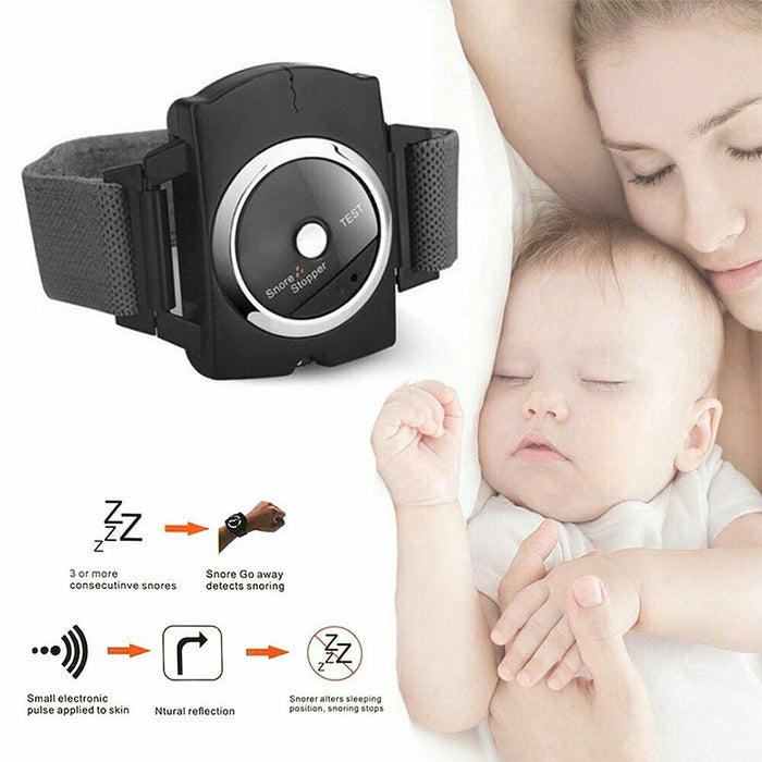 Snore Stopper Adjustable Wristband Bracelet Anti-Snore Aid Sleeping Device - Smart Living Box