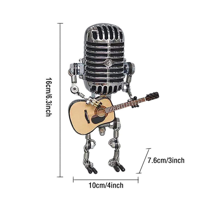 Vintage Mikrofon-Gitarren-Roboter-Tischlampe