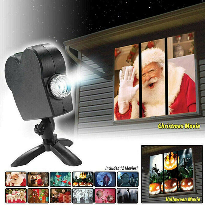 Window Wonderland Projector Halloween Christmas Holographic Projection Xmas Home - Smart Living Box