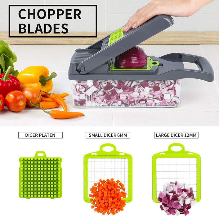 14-In-1 Vegetable Fruit Chopper Cutter Food Onion Veggie Dicer Slicer Kitchen - Smart Living Box