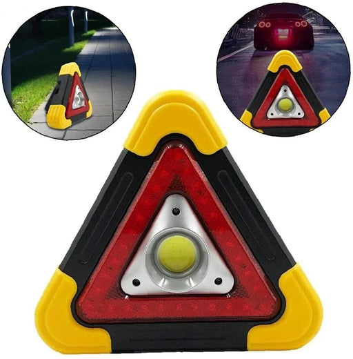 Portable Car Triangle LED Warning Light Tail Rear Red Safety Strobe Stop Flash - Smart Living Box