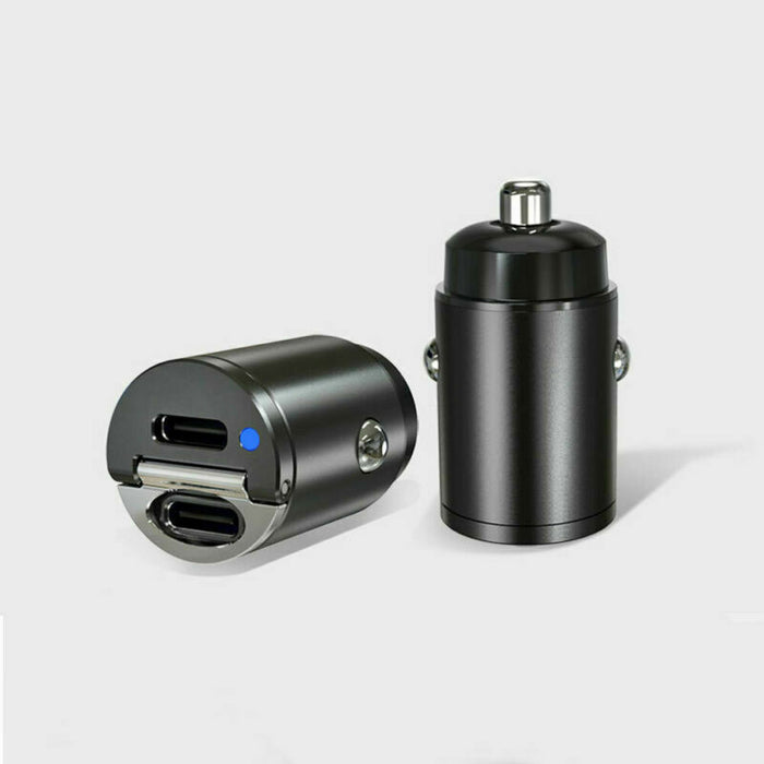 Dual USB Type-C PD Car Phone Charger Adapter 30W Fast Charging Car Accessories - Smart Living Box