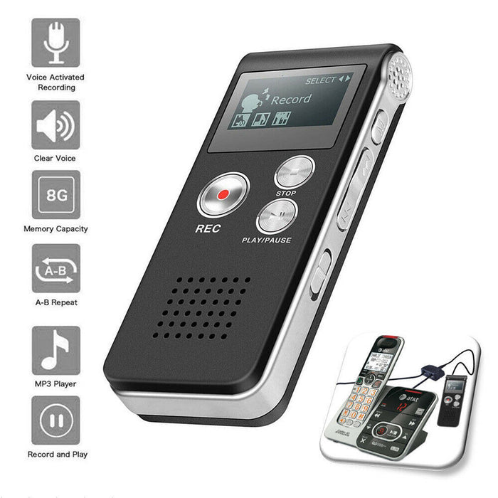 Digital Voice Recorder Mini Dictaphone Audio Sound Recorder
