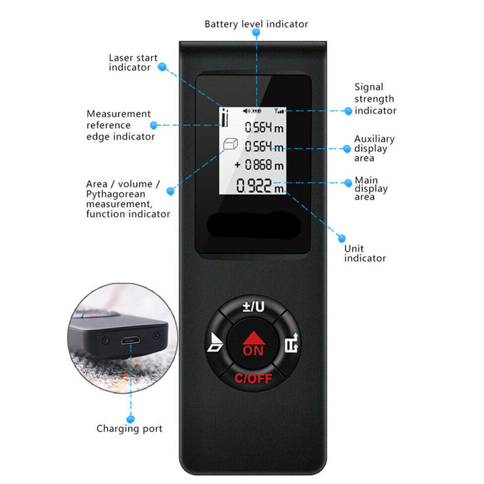 Mini-LCD-Digital-Laser-Entfernungsmesser-Entfernungsmesser Messen Sie das Entfernungsmesser-Tool