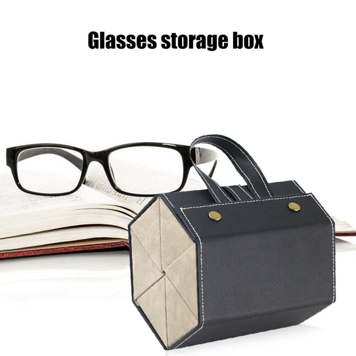 Multi-slot Folding PU Leather Glasses Organizer Storage Box Sunglasses Case - Smart Living Box