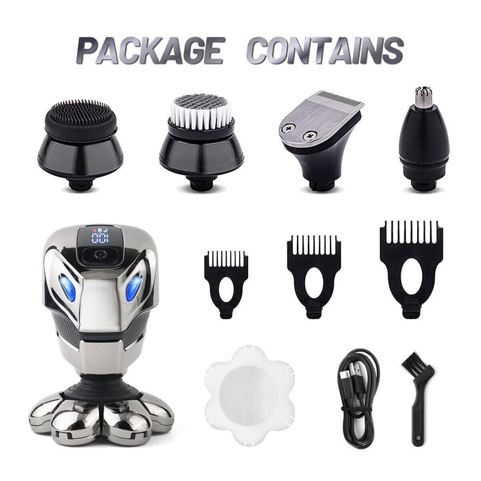Electric Shaver 7D 5 in 1 Hair Remover Bald Head Razor for Men Cordless Wet Dry - Smart Living Box